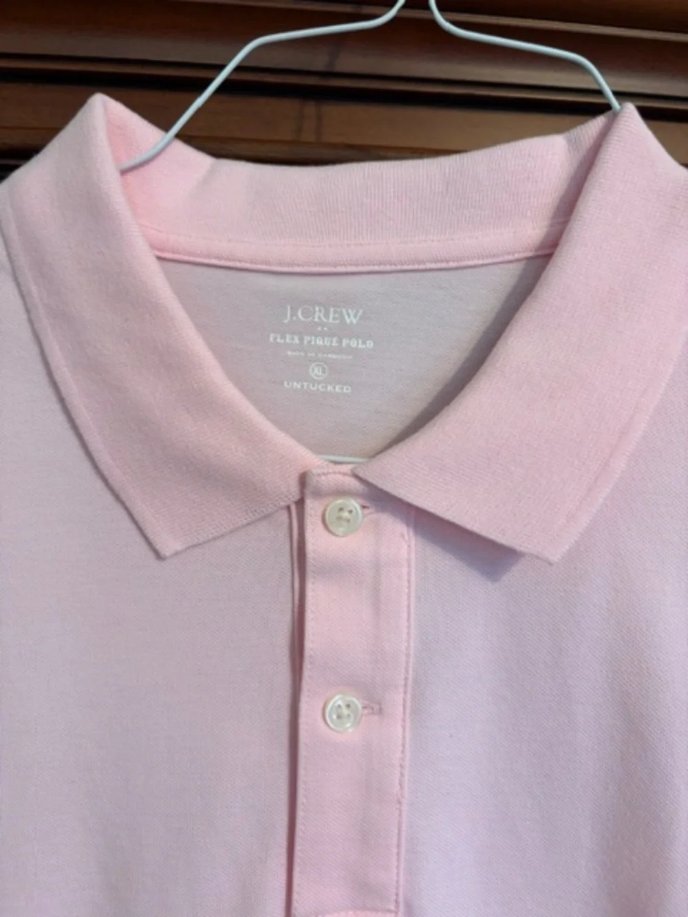 J Crew Mens Flex Pique Pink Polo XL Like New